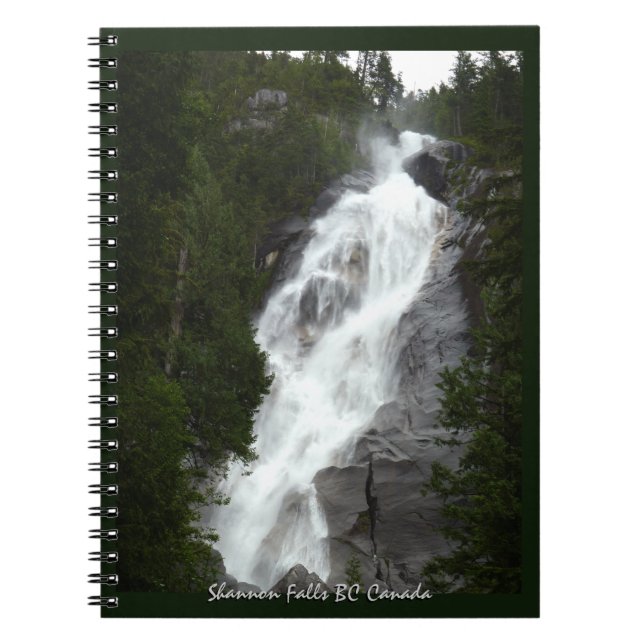 Cuaderno de Cascadas Shannon Falls BC Recuerdo (Frente)