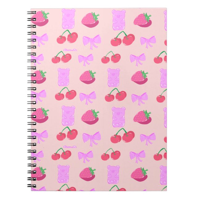 Cuaderno de cereza lindo (Frente)