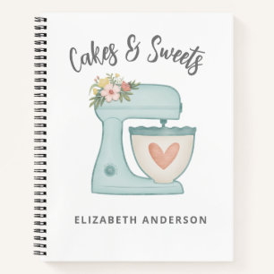 Cuaderno de chef de pastelería de panadería mezcla