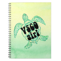 Cuaderno de chica de tortuga marina