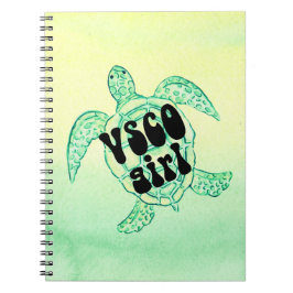 Cuaderno de chica de tortuga marina