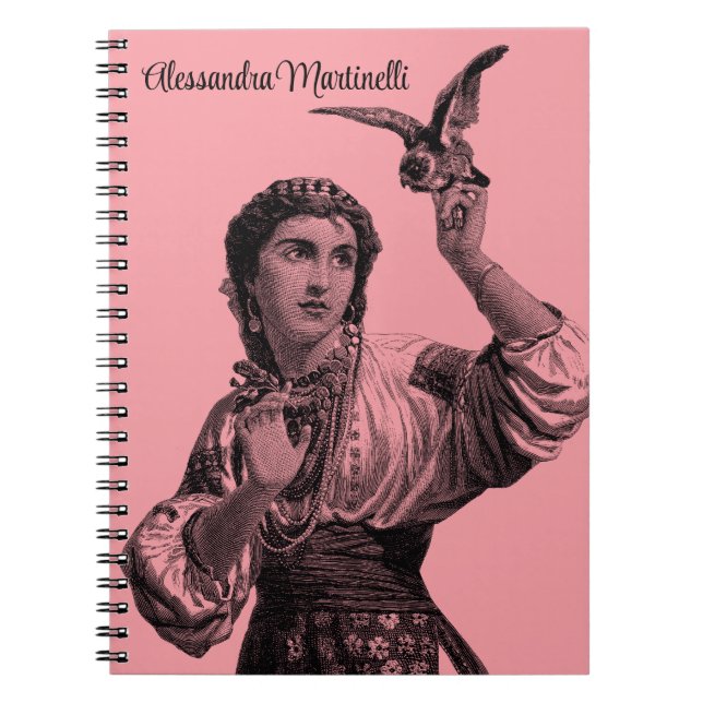 Cuaderno de Chica gitano victoriano de época (Frente)