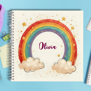 Cuaderno de chicas Encantador Arcoíris con Estrell