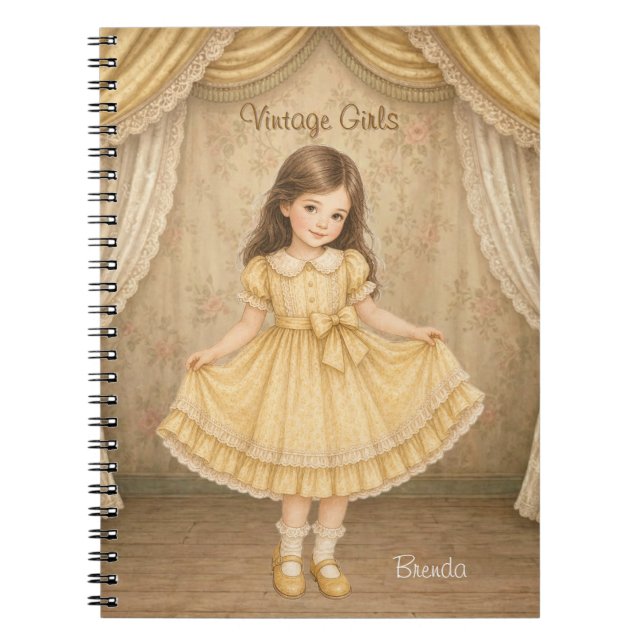 Cuaderno de chicas vintage con Brenda (Frente)