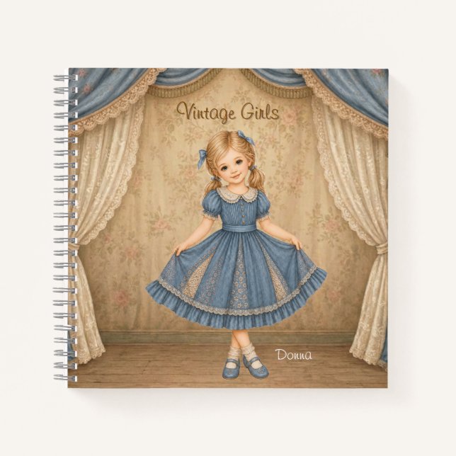 Cuaderno de chicas vintage con Donna (Anverso)