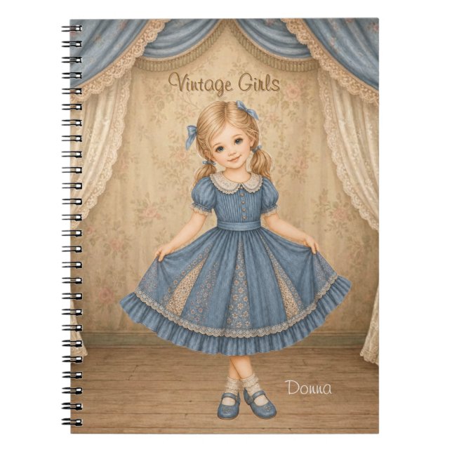 Cuaderno de chicas vintage con Donna (Frente)