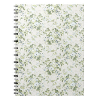 Cuaderno de Chintz Verde Salvia, Floral Rosa Ingle
