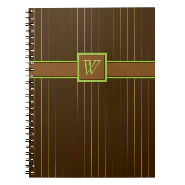 Cuaderno de chocolate con rayas de limón (Frente)