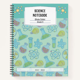 Cuaderno de ciencia divertido de color amarillo su