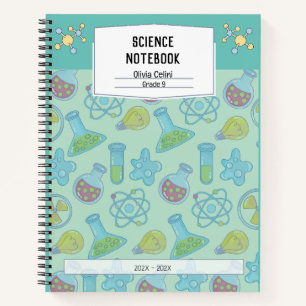 Cuaderno de ciencia divertido de color amarillo su