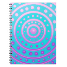 Cuaderno de Círculos Brillantes Rosa y Morado