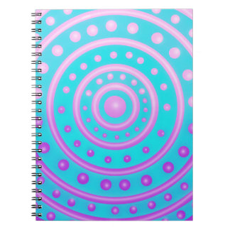 Cuaderno de Círculos Brillantes Rosa y Morado