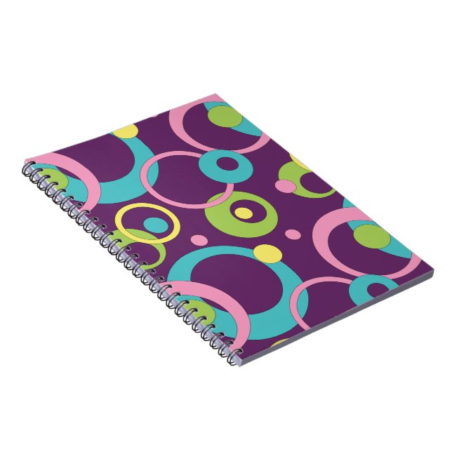 Cuaderno de Círculos Morados Funky. (Lado Derecho)