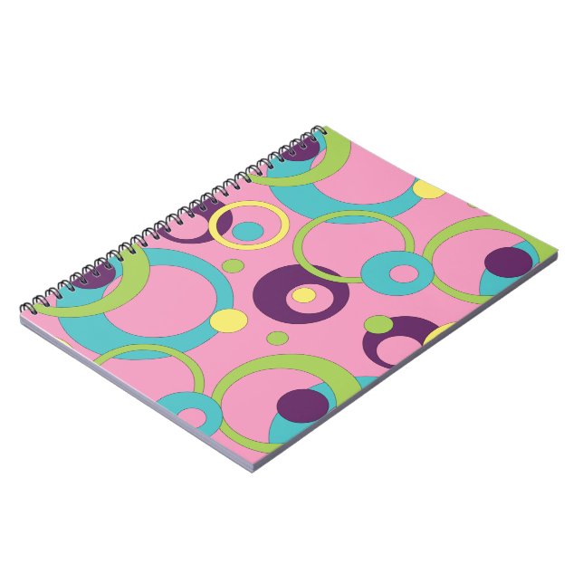 Cuaderno de Círculos Rosados Funky (Lado Izquierdo)