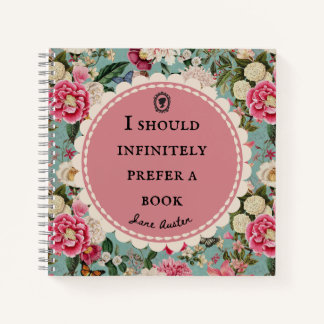 Cuaderno de citas de Jane Austen "Preferir un libr