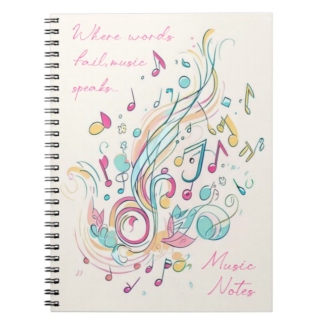 Cuaderno de citas musicales, regalo para composito (Frente)