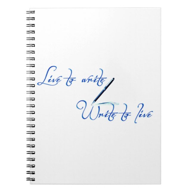 Cuaderno de citas Vive para escribir Escribir para (Frente)
