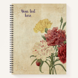 Cuaderno de Claveles Vintage