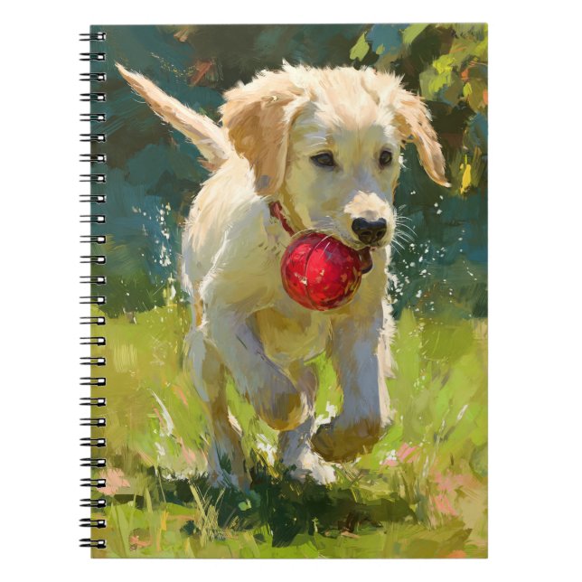 Cuaderno de cobre de Golden Retriever (Frente)