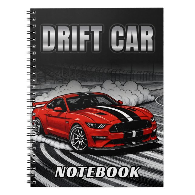 Cuaderno de Coche a la Deriva Rojo Músculo (Frente)