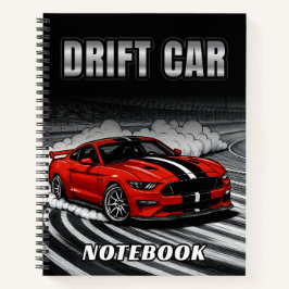 Cuaderno de Coche a la Deriva Rojo Músculo