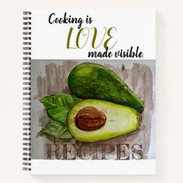 Cuaderno de cocina de aguacate Art Design