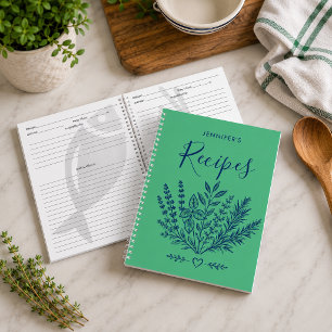 Cuaderno de cocina de familia verde Kelly moderno