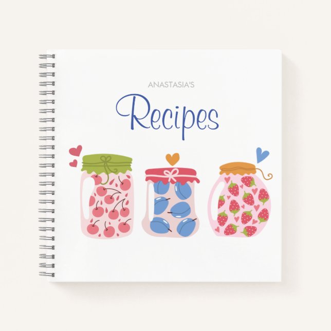 Cuaderno de cocina personalizado para recetas de f (Anverso)