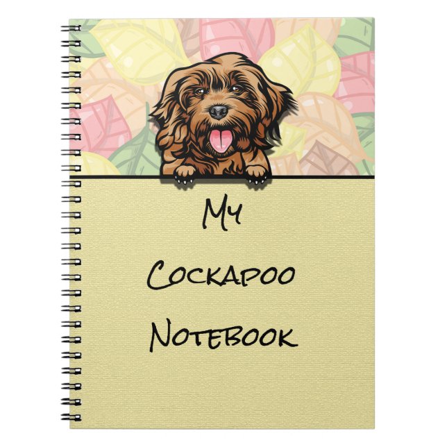 Cuaderno de Cockapoo de Peeking (Frente)