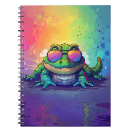 Cuaderno de Cocodrilo con Gafas de Sol