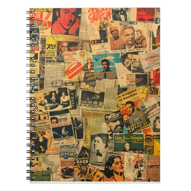 Cuaderno de Collage de Periódico Antiguo (Frente)