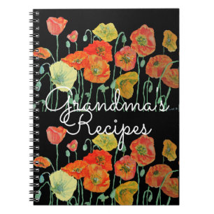 Cuaderno de colores de adormidera roja recetas de 