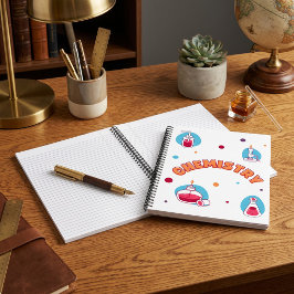 Cuaderno de composición con estética de química pa