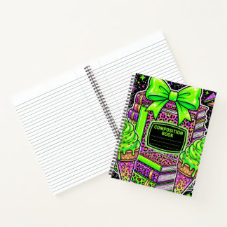 Cuaderno de composición de estampado de leopardo r