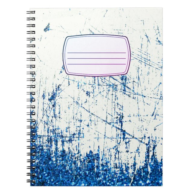 cuaderno de composición de mezclilla y brillo (Frente)