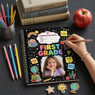Cuaderno de Composición de Primer Grado Negro Foto