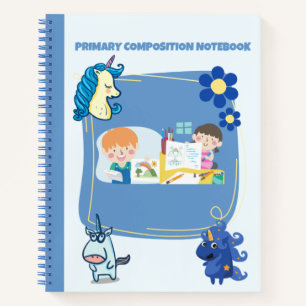 CUADERNO DE COMPOSICIÓN PRIMARIA PARA NIÑOS AZUL C