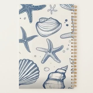 Cuaderno de conchas y océano