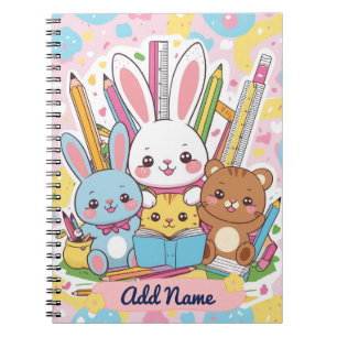 Cuaderno de Conejito Adorable y Amigos – Nombre Ed