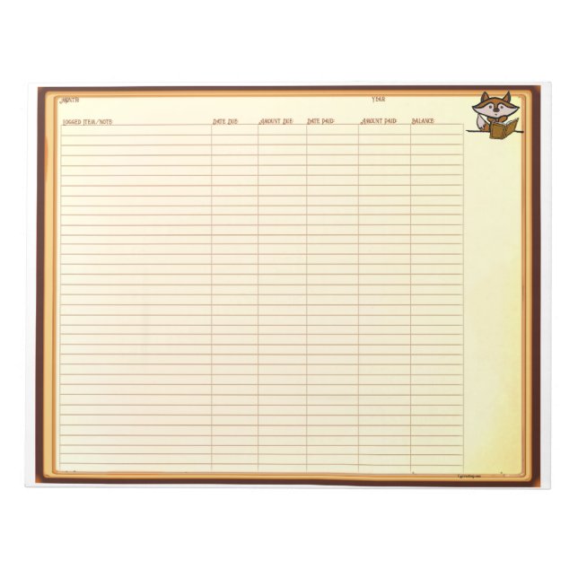 Cuaderno de Contabilidad (Frente)