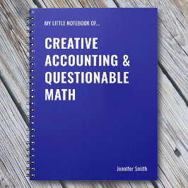 Cuaderno de contabilidad creativa y matemáticas cu