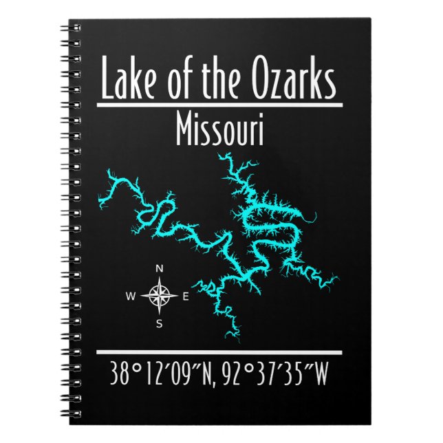 Cuaderno de Coordenadas del Lago de los Ozarks Mis (Frente)