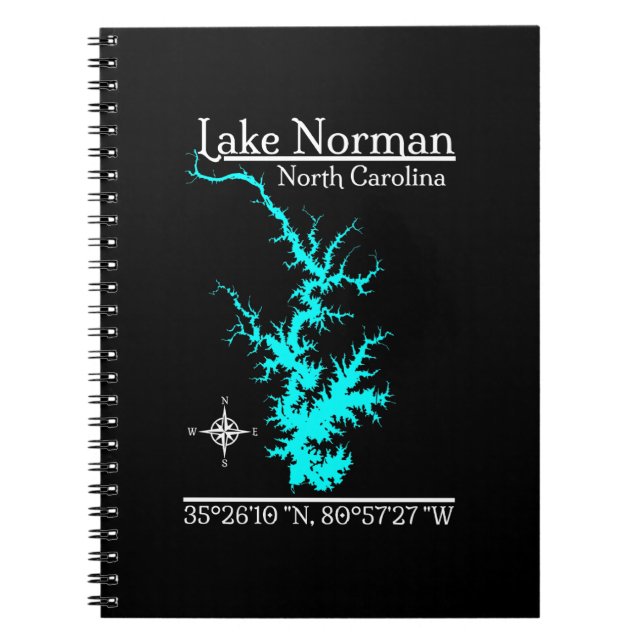 Cuaderno de Coordenadas del Lago Norman Carolina d (Frente)