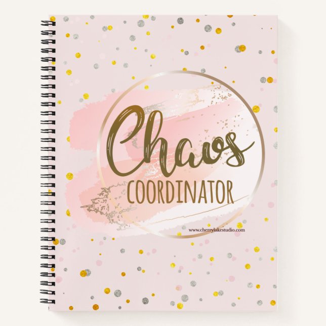 Cuaderno de Coordinador de Caos Rosa y Dorado (Anverso)