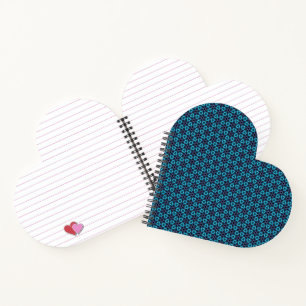 Cuaderno de Corazón con Brillo Fractal