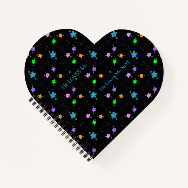 Cuaderno de corazón Daisy Blackout (Anverso)