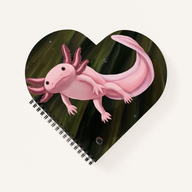 Cuaderno de corazón de axolotl (Anverso)