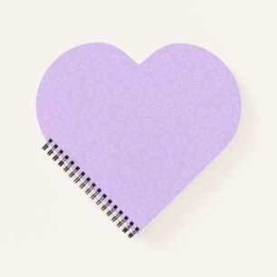 Cuaderno de Corazón de Flor de Cerezo Lila