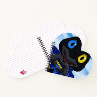 Cuaderno de corazón de madera flotante