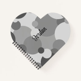 Cuaderno de corazón de moléculas personalizadas en